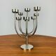 Chandelier Habitat vintage en inox, 9 branches