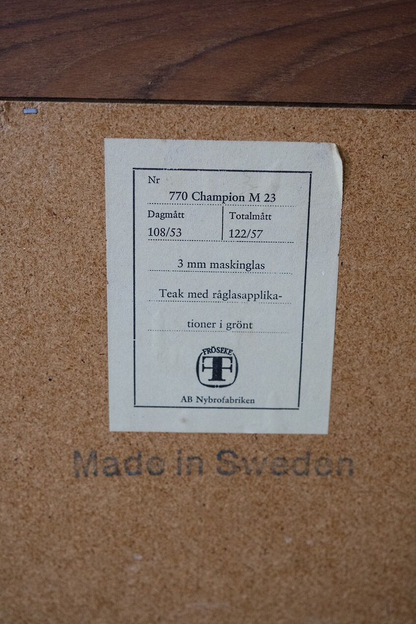 Mid-century swedish teak wall mirror from Fröseke ab, 1960s