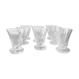 8 crystalline glass glasses