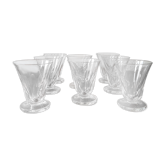 8 verres en verre cristallin