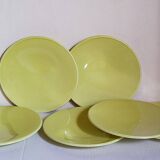 Six vintage Czech ceramic dessert plates