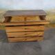 Louis Philippe period chest of drawers in solid walnut.