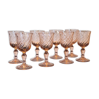 8 verres à liqueur Rosaline