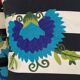Lot of 2 cushions in the evening embroidered christian lacroix