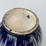 Art deco pot cache birds in old glazed ceramic