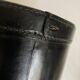 Black leather desk wastebasket, 1960