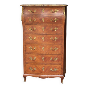 Somptueux semainier galbé - placage bois