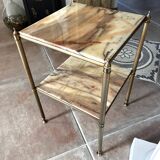 Marble and brass pedestal