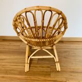 Pair of adult rattan armchairs