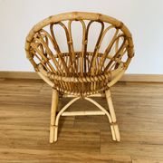 Pair of adult rattan armchairs