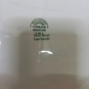 Pillivuyt porcelain plate, color palette, Pantone color chart, dated September 1988