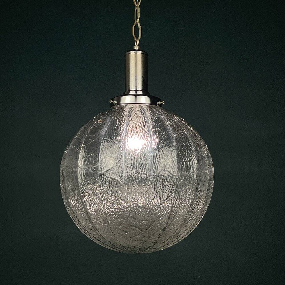 Mid-century glass pendant lamp, Italy, 1960s