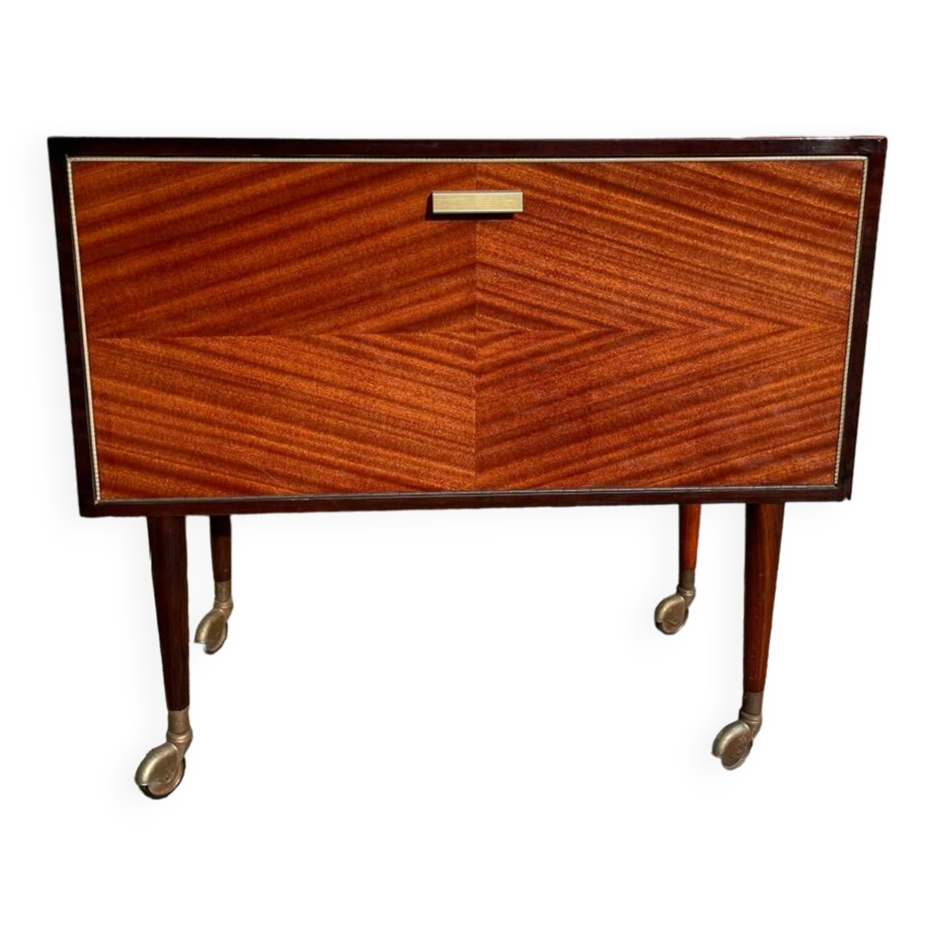 Chaise fauteuil de bureau vintage à roulettes années 70 - La Brocante
