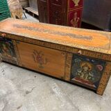 large hand-painted Indonesian chest