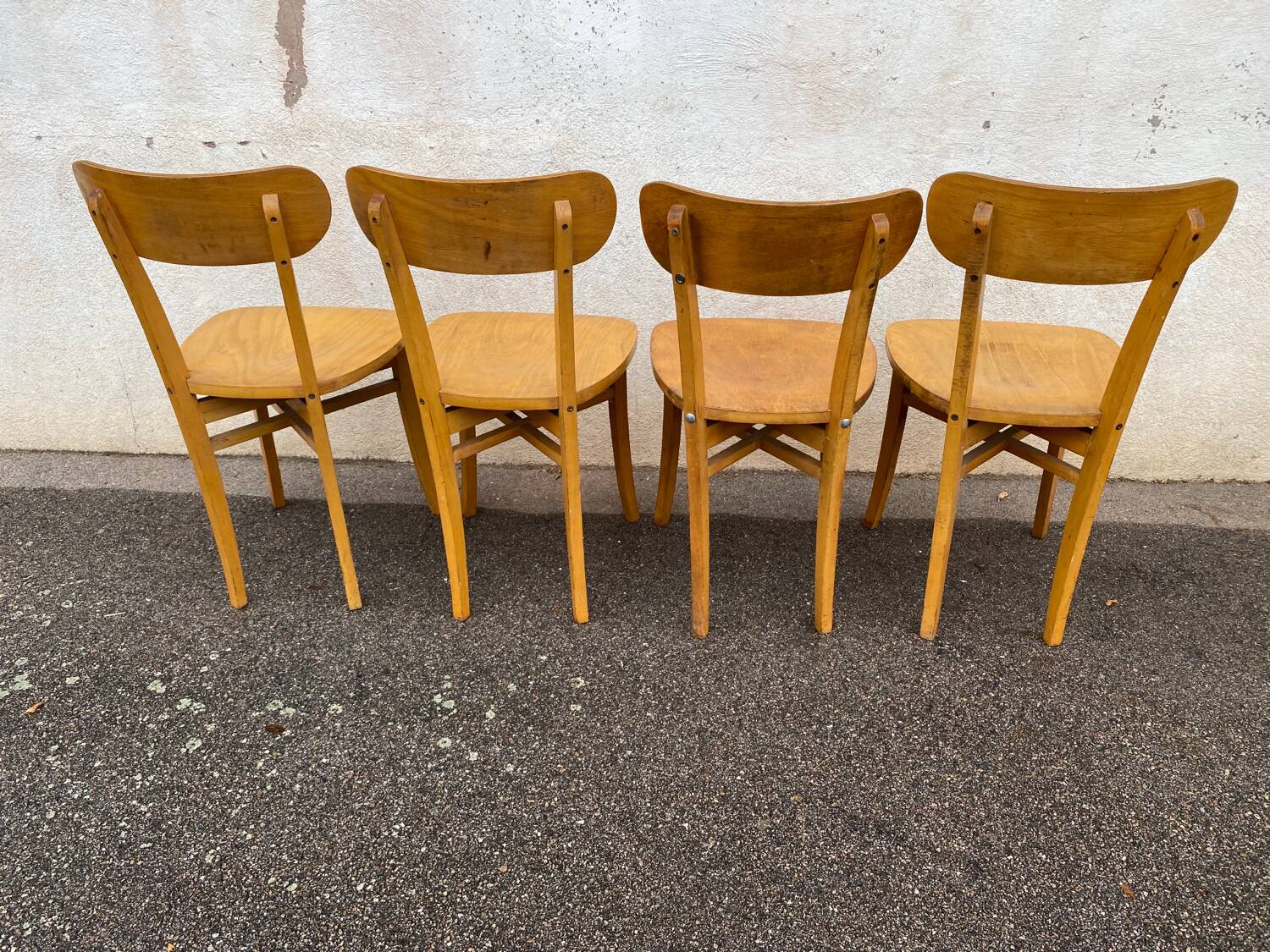 Set of 4 vintage bistro chairs