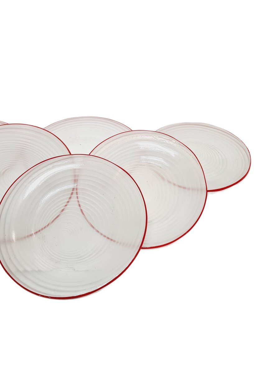 Rotor dessert set by J. Drost for Ząbkowice Gospodarcza Huta, Poland, 1970s, set of 6