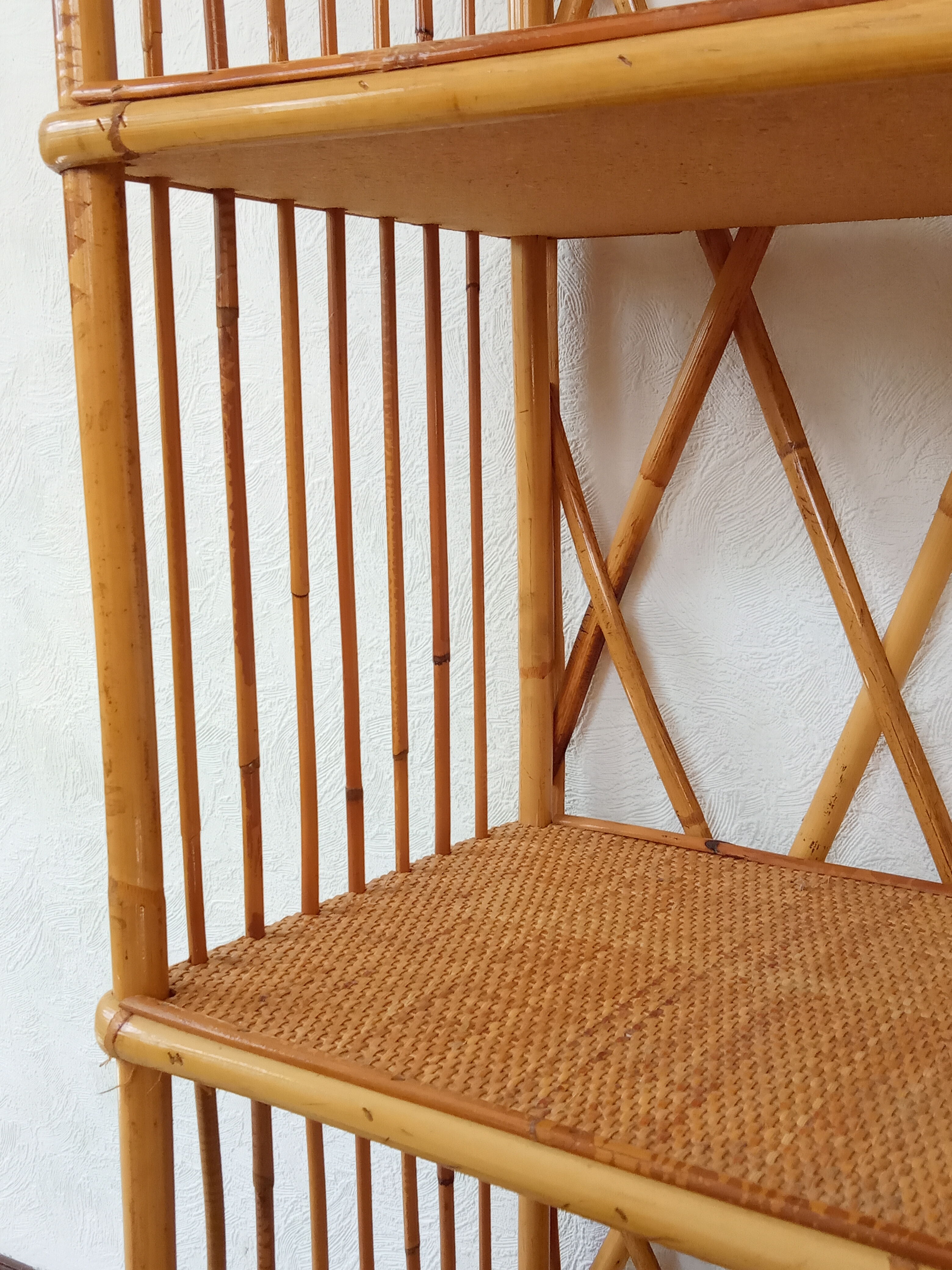 Bookcase in rattan 60/70