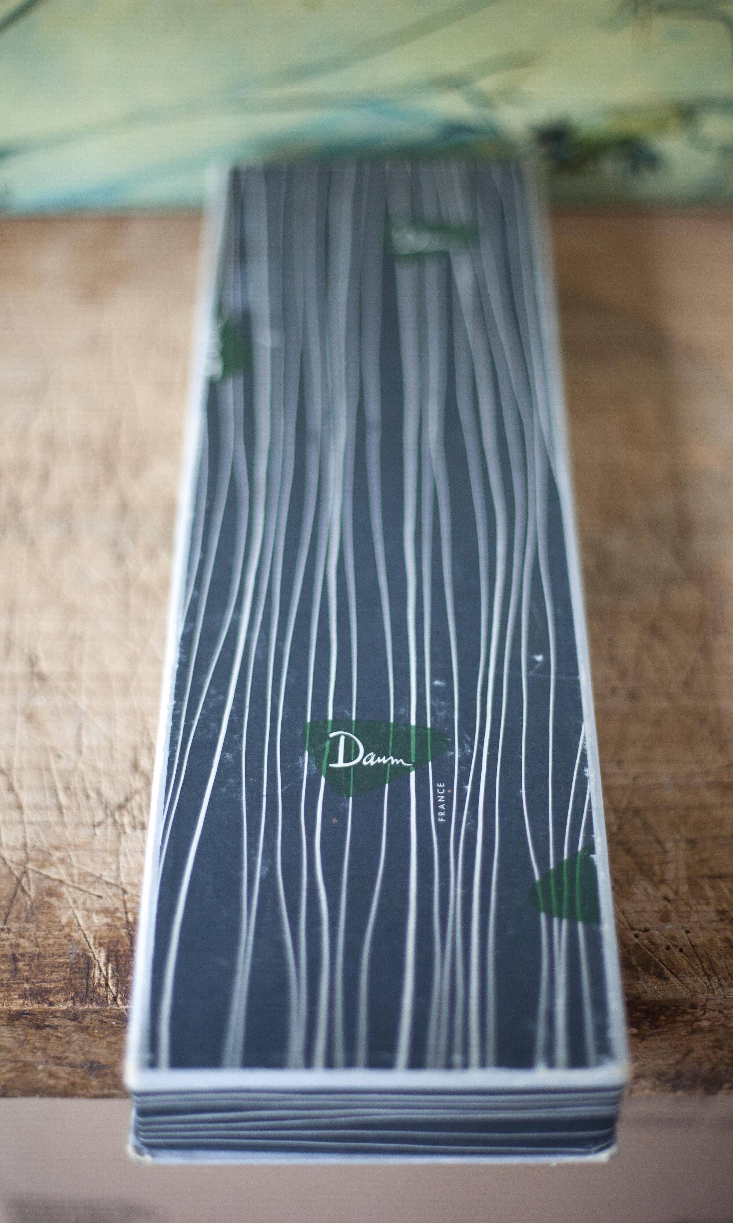 vintage knife holder X 12, Daum Cristal France knife rest, vintage signed cutlery holder