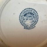Trio of old Bordeaux model ironstone plates