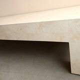 Table basse en travertin incrustation