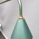 Metal green conical wall lamp