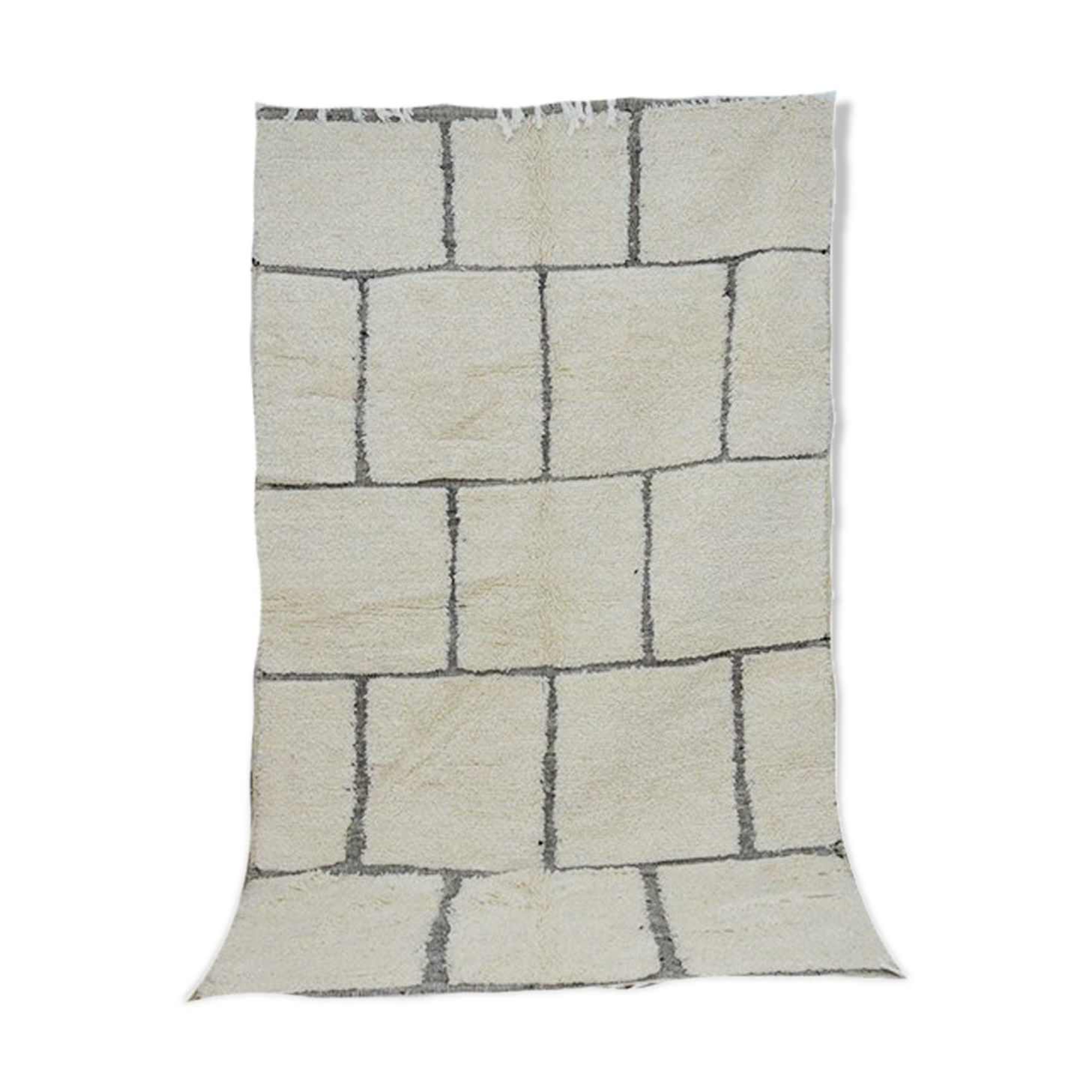 Tapis berbère blanc 255 x 152 cm