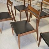 6 Scandinavian style teak chairs 1960