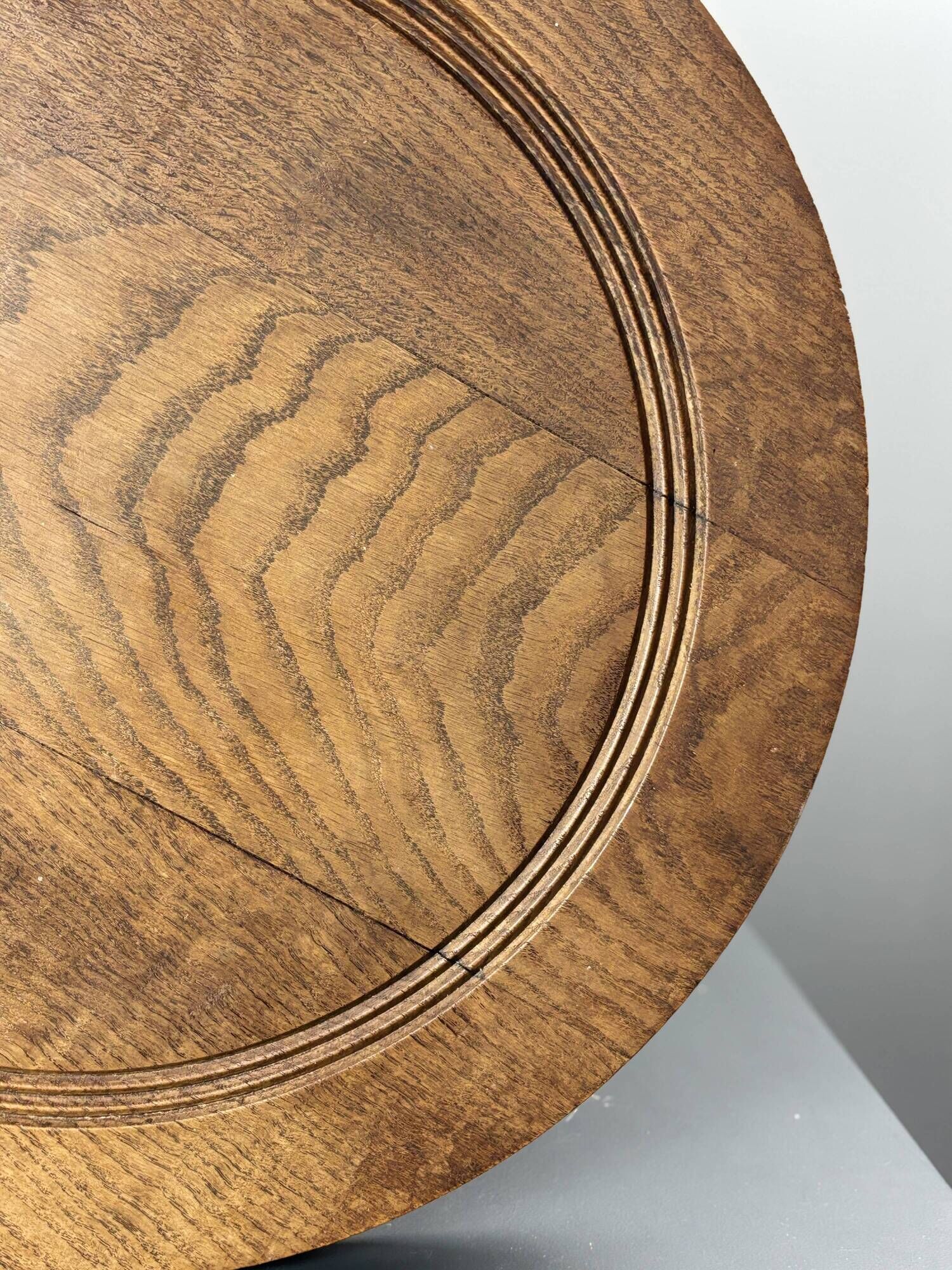 Chunky low wood turned side table in the style of Charles Dudouyt, 1950s