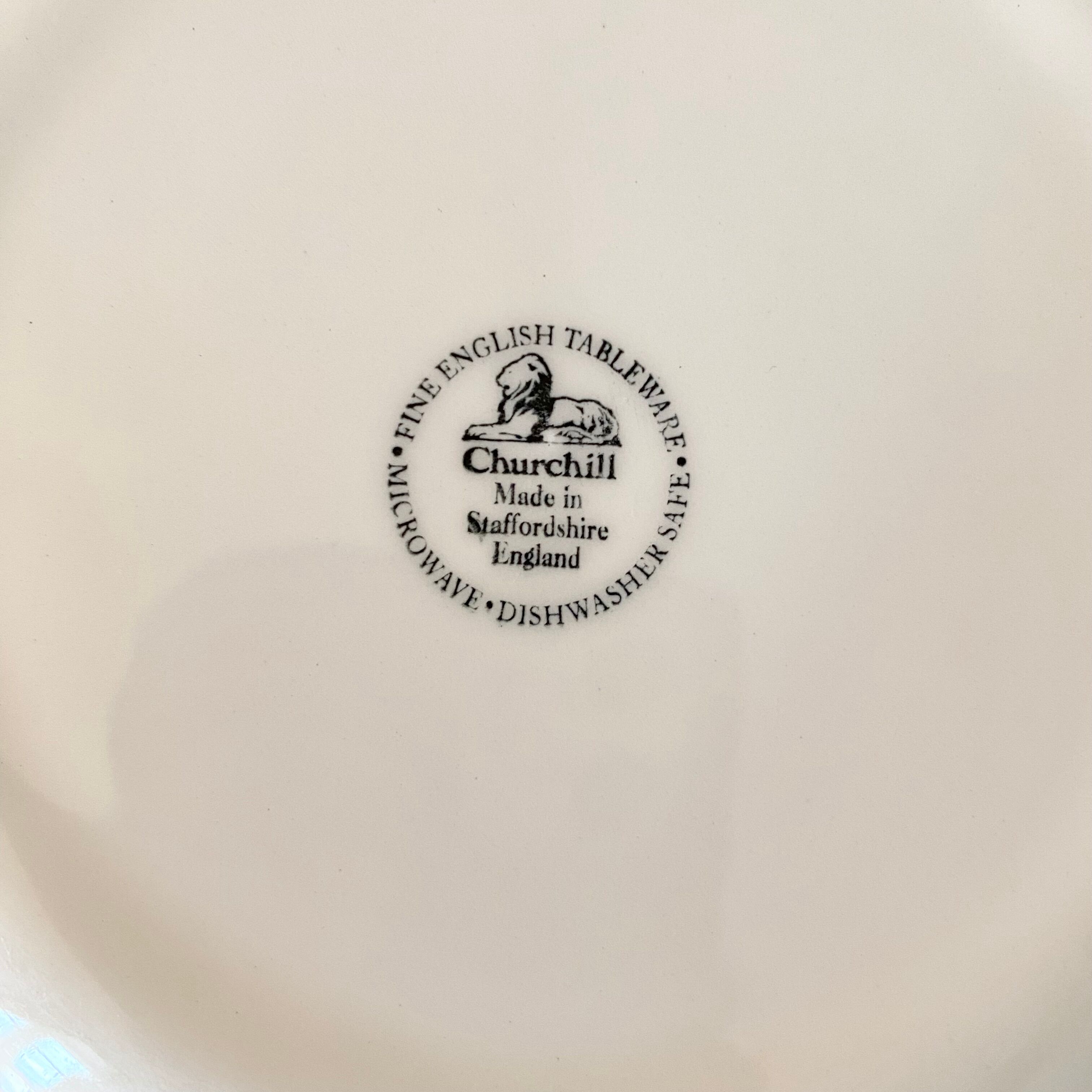 6 English dessert plates