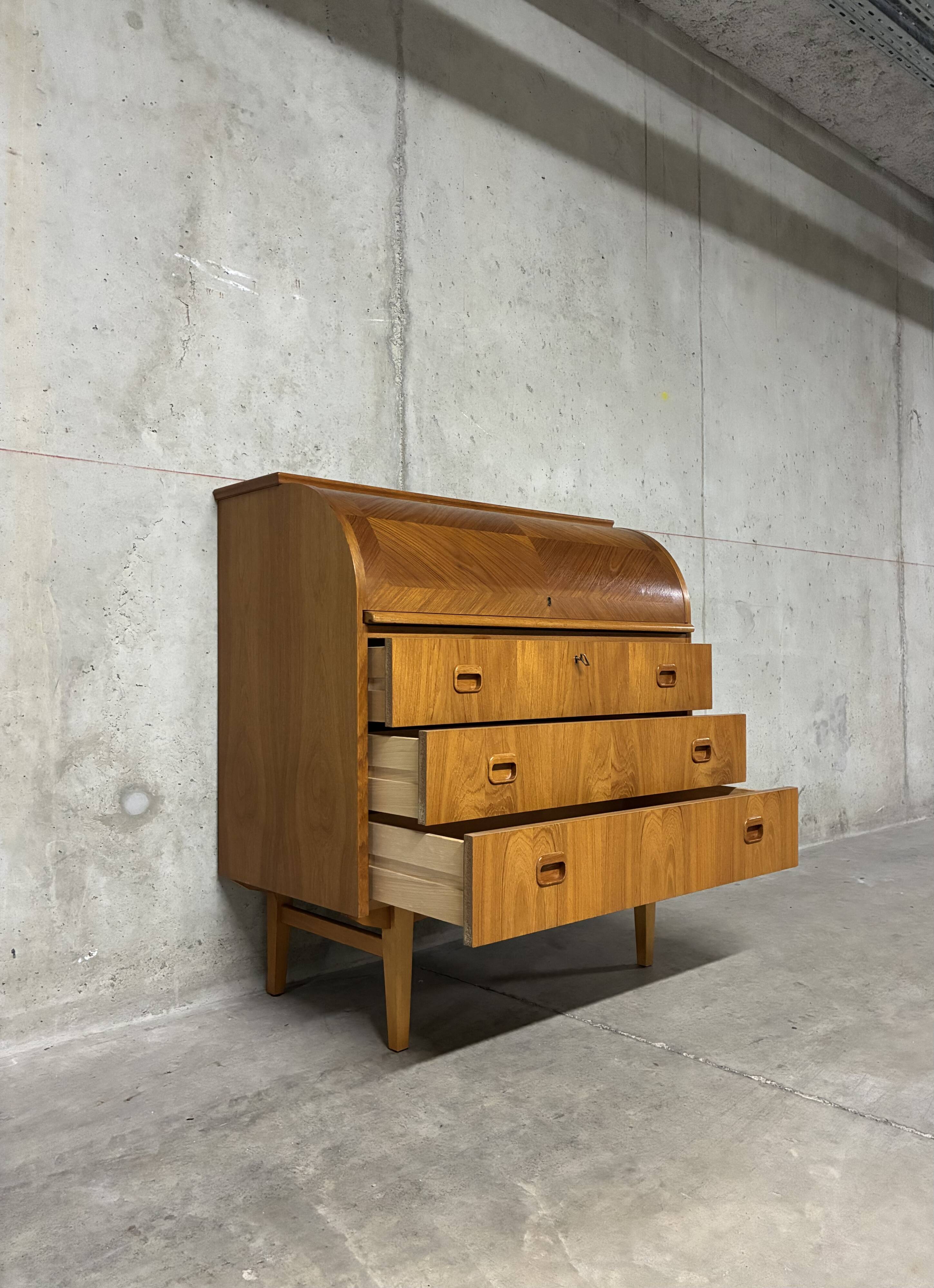 Vintage Scandinavian secretary cabinet from the 1960s.