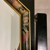 Vintage beveled mirror with floral frame