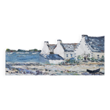 Tableau HST Maurice Agizeau (né en 1945) "Maisons de pêcheurs à Ouessant"