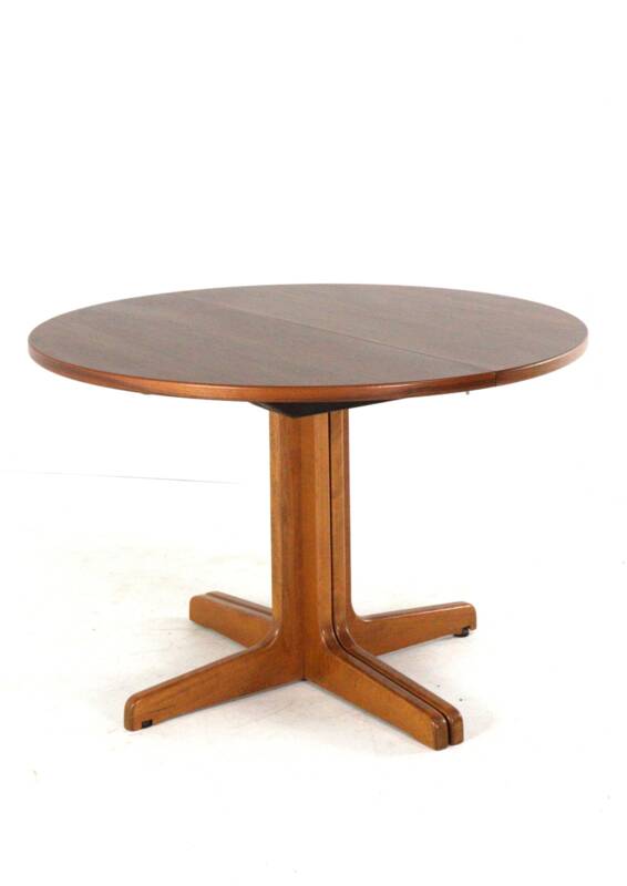 Round extendable dining table 2x 'Vienna' Thonet - mid-century modern style