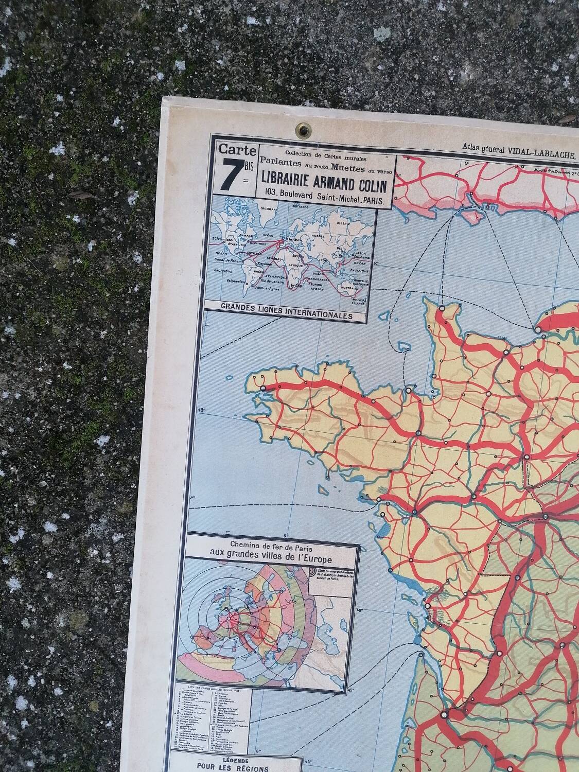 Old map France Chemins de fer Lablache.