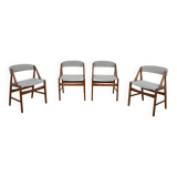 Mid-Century Teak Dining Chairs, Denmark 1960s, Set of 4