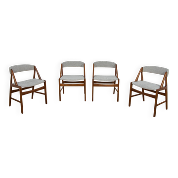 Mid-Century Teak Dining Chairs, Denmark 1960s, Set of 4