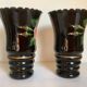 Pair of black opaline vases from the Napoléon III period