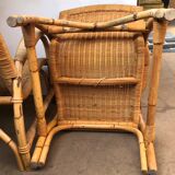 2 rattan armchair from the 50s arco