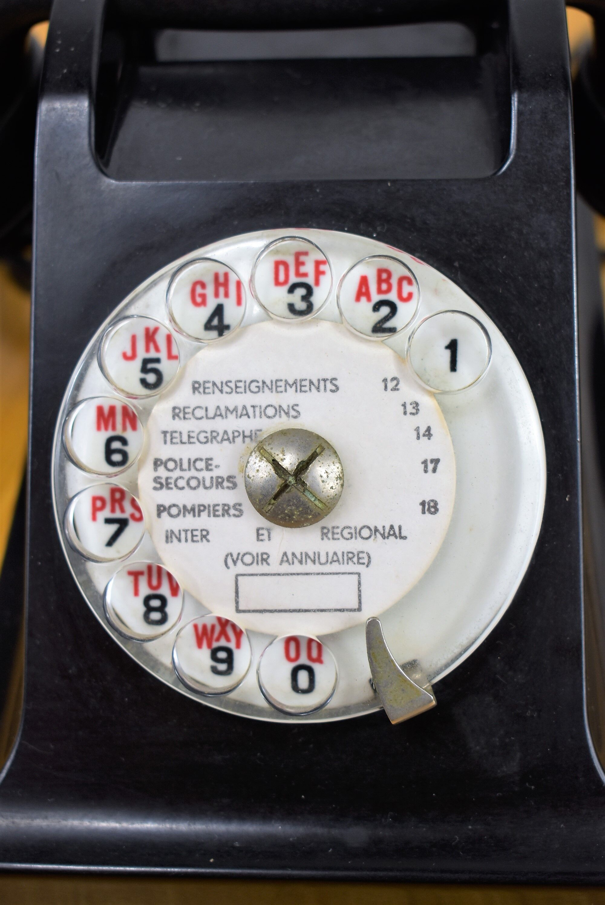 Old black Bakelite phone