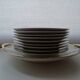 Dessert service porcelain Limoges Union Art Deco 9 people