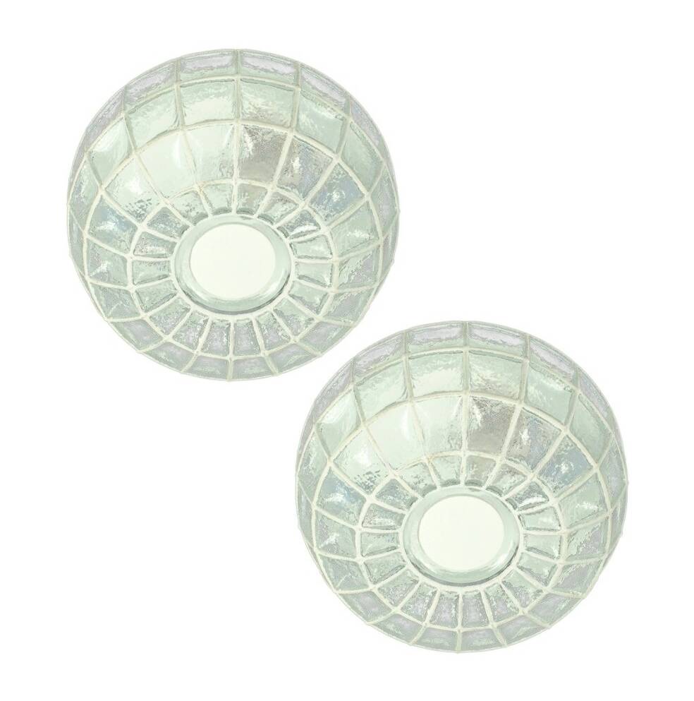 Pair of Mid-Century Modern Glass Ceiling Lights from Limburg, 1970s