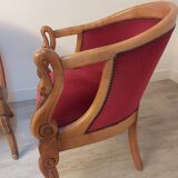 Burgundy velvet salon Swan neck