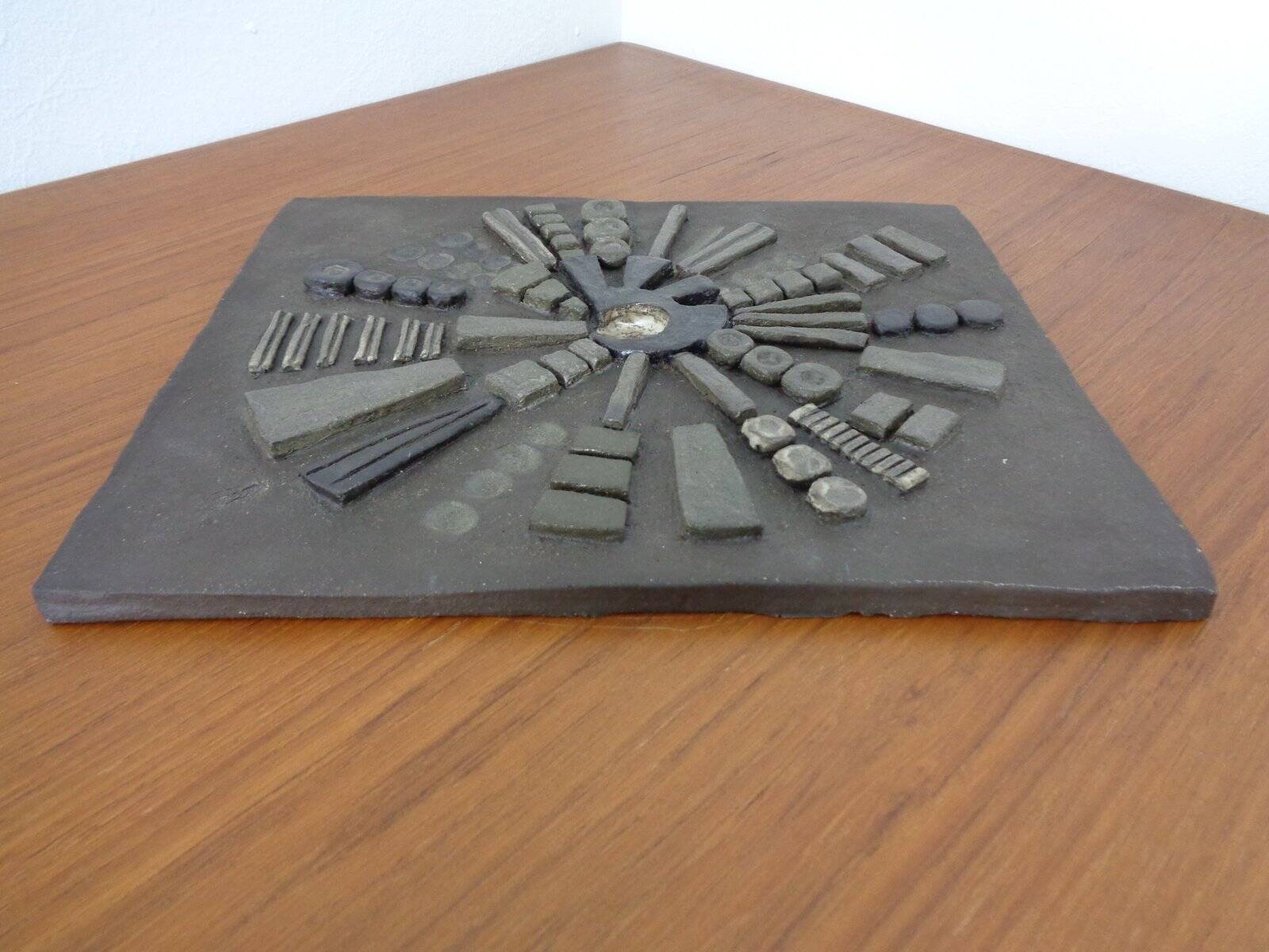 Brutalist Ceramic Wall Panel, 1960s