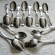 Service of 12 small silver-plated cutlery spoons