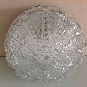 Plafonnier rond en verre bullé  / vintage années 60-70