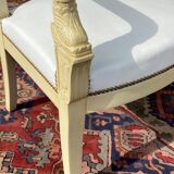 Pair of armchairs with vintage dolphins empire in lase wood