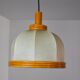 "Cocoon" pendant light, resin and pine, Italy, 1970