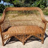 Rattan bench