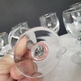 7 antique stemmed glasses made of blown glass – 1930s–1950s