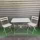 Ensemble de jardin 3 pièces table pliante et 2 chaises pliantes couleur blanc